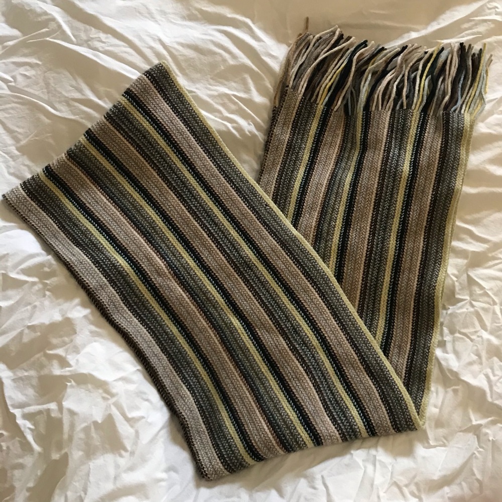 Striped cashmere scarf